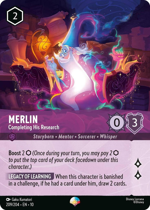 Image for Merlin - Completing His Research (Epic) (209/204) [Whispers in the Well] - Disney Lorcana