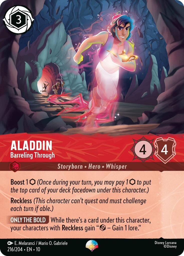 Image for Aladdin - Barreling Through (Epic) (216/204) [Whispers in the Well] - Disney Lorcana