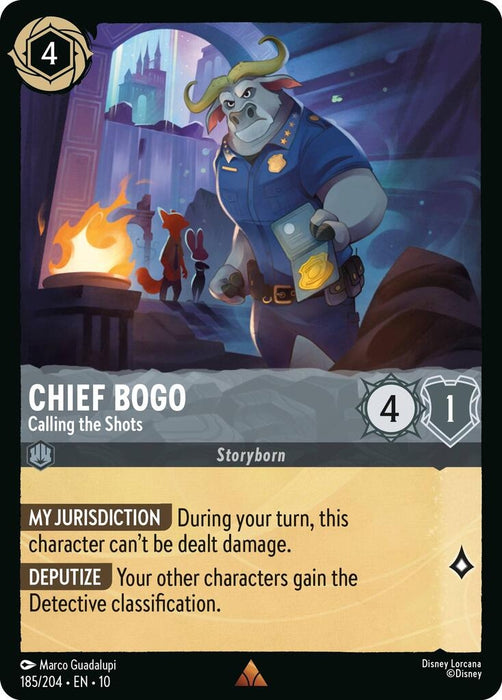 Image for Chief Bogo - Calling the Shots (185/204) [Whispers in the Well] - Disney Lorcana