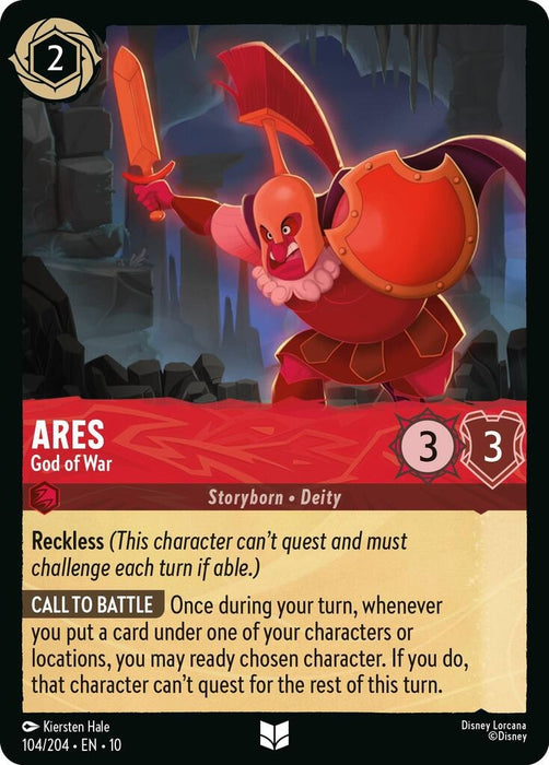 Image for Ares - God of War (104/204) [Whispers in the Well] - Disney Lorcana