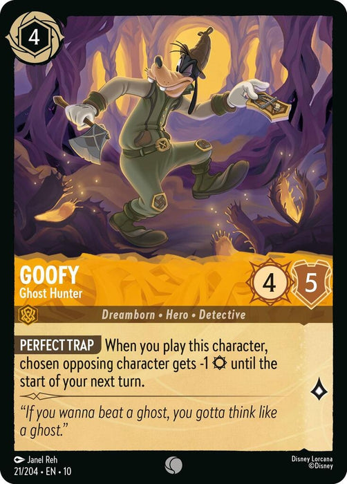 Image for Goofy - Ghost Hunter (21/204) [Whispers in the Well] - Disney Lorcana