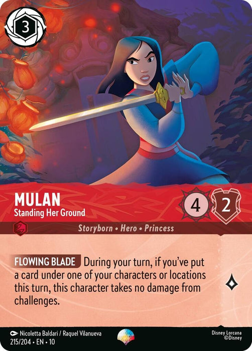 Image for Mulan - Standing Her Ground (Epic) (215/204) [Whispers in the Well] - Disney Lorcana