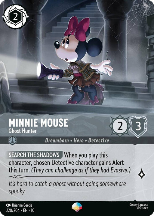 Image for Minnie Mouse - Ghost Hunter (Epic) (220/204) [Whispers in the Well] - Disney Lorcana