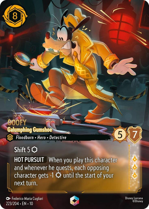 Image for Goofy - Galumphing Gumshoe (Enchanted) (223/204) [Whispers in the Well] - Disney Lorcana