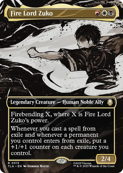 Image for Fire Lord Zuko (Borderless) (315) [Avatar: The Last Airbender] - Magic: The Gathering