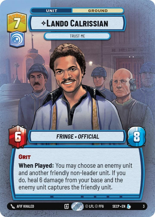 Image for Lando Calrissian - Trust Me [Secrets of Power - Weekly Play Promos] - Star Wars: Unlimited