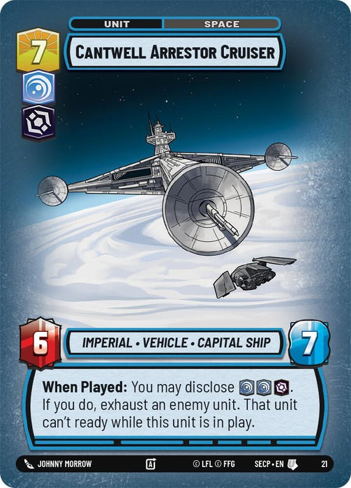 Image for Cantwell Arrestor Cruiser (Foil) [Secrets of Power - Weekly Play Promos] - Star Wars: Unlimited
