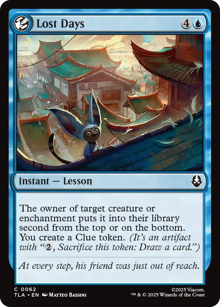 Image for Lost Days (62) [Avatar: The Last Airbender] - Magic: The Gathering