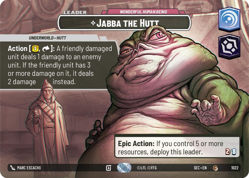 Image for Jabba the Hutt - Wonderful Human Being (Showcase) (1022) [Secrets of Power] - Star Wars: Unlimited