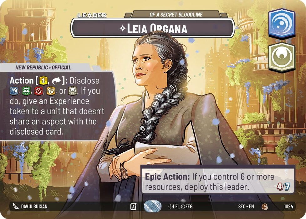 Image for Leia Organa - Of A Secret Bloodline (Showcase) (1024) [Secrets of Power] - Star Wars: Unlimited