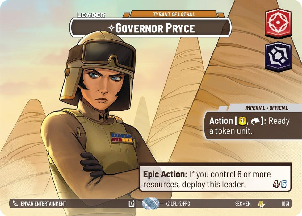 Image for Governor Pryce - Tyrant of Lothal (Showcase) (1031) [Secrets of Power] - Star Wars: Unlimited