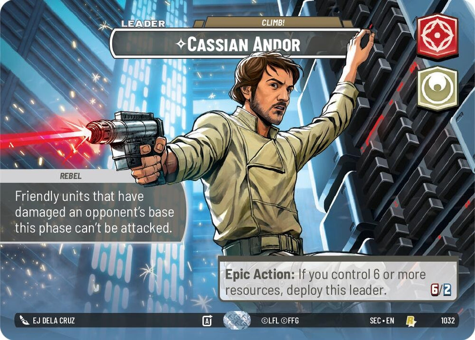 Image for Cassian Andor - Climb! (Showcase) (1032) [Secrets of Power] - Star Wars: Unlimited