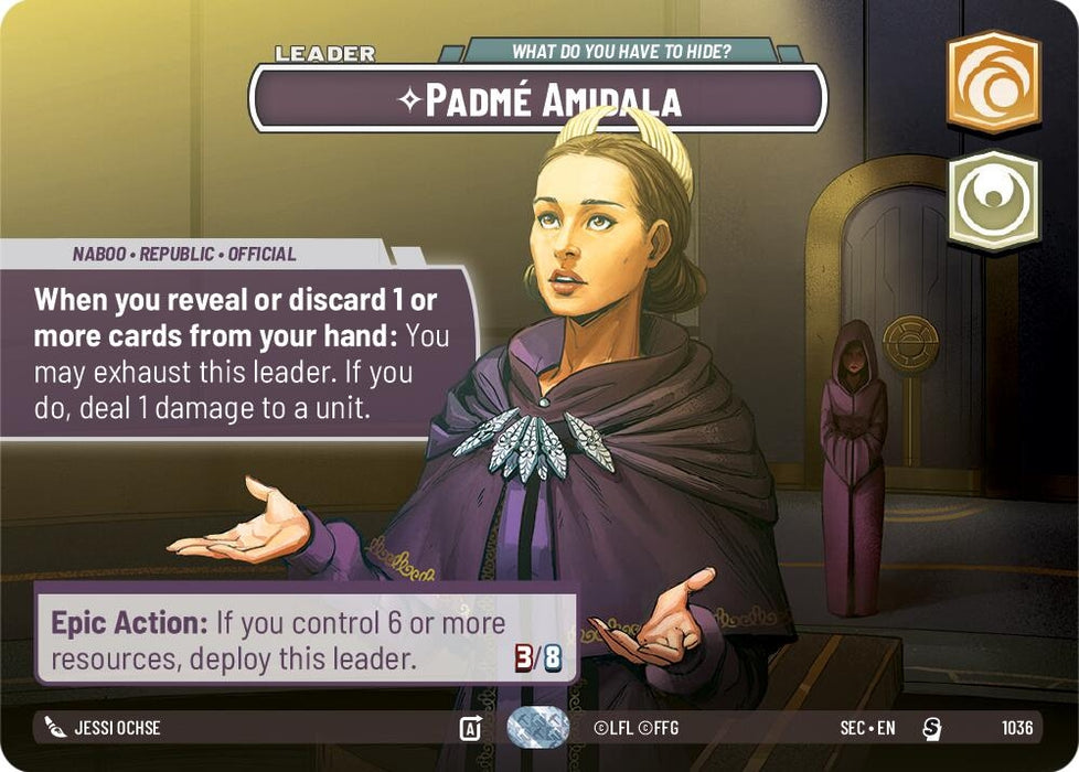 Image for Padme Amidala - What Do You Have to Hide? (Showcase) (1036) [Secrets of Power] - Star Wars: Unlimited