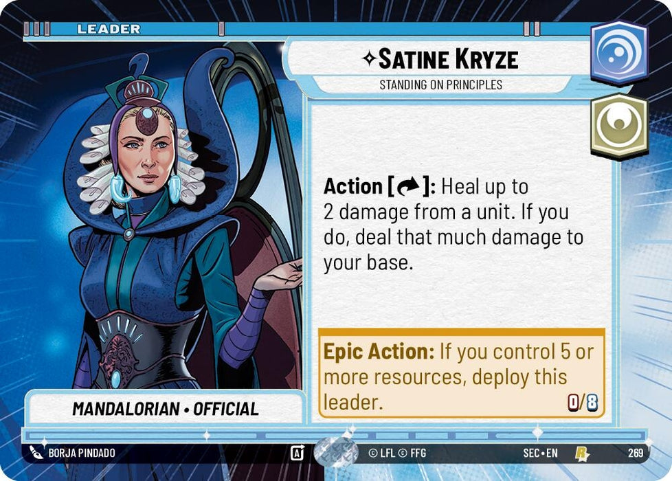 Image for Satine Kryze - Standing on Principles (Hyperspace) (269) [Secrets of Power] - Star Wars: Unlimited