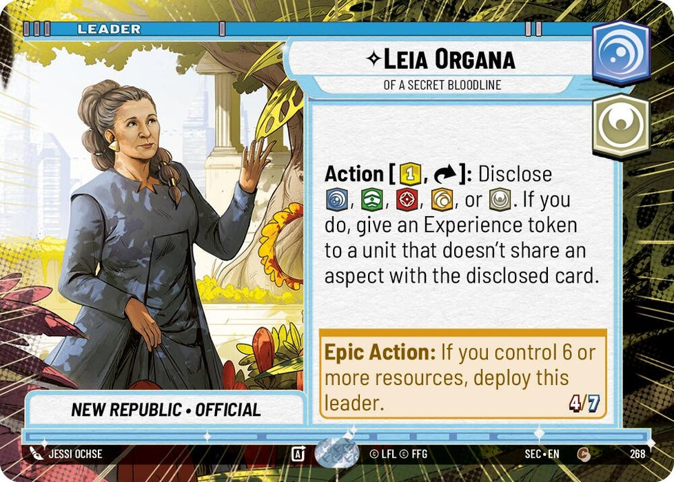 Image for Leia Organa - Of A Secret Bloodline (Hyperspace) (268) [Secrets of Power] - Star Wars: Unlimited