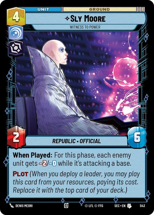 Image for Sly Moore - Witness to Power (Foil) (543) [Secrets of Power] - Star Wars: Unlimited