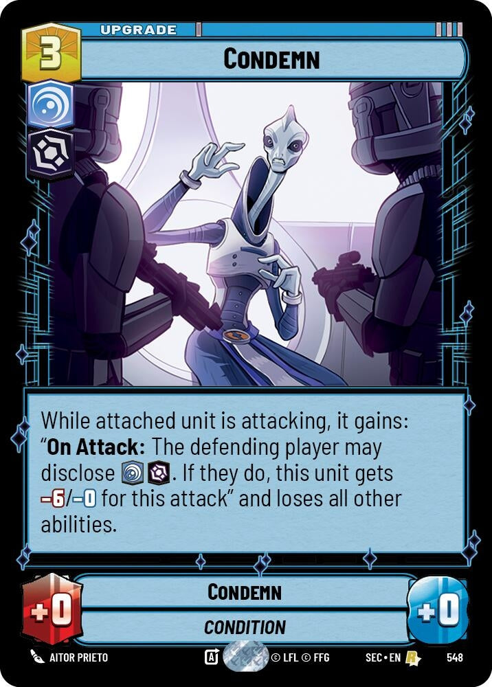Image for Condemn (Foil) (548) [Secrets of Power] - Star Wars: Unlimited