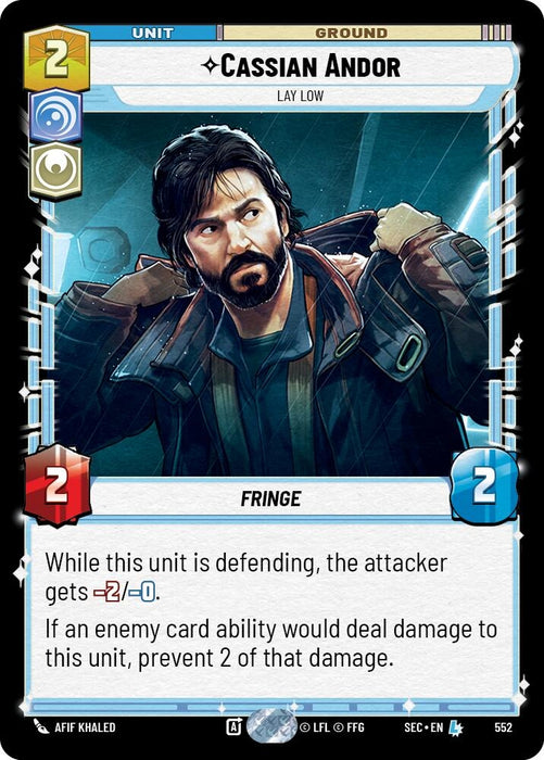 Image for Cassian Andor - Lay Low (Foil) (552) [Secrets of Power] - Star Wars: Unlimited