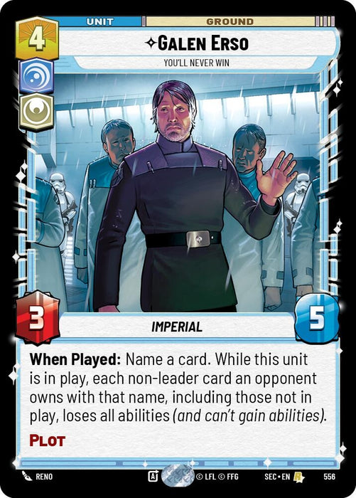 Image for Galen Erso - You'll Never Win (Foil) (556) [Secrets of Power] - Star Wars: Unlimited