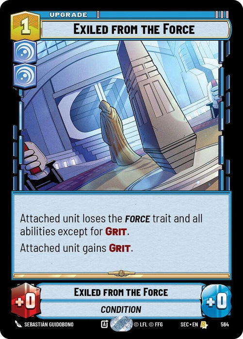 Image for Exiled from the Force (Foil) (564) [Secrets of Power] - Star Wars: Unlimited