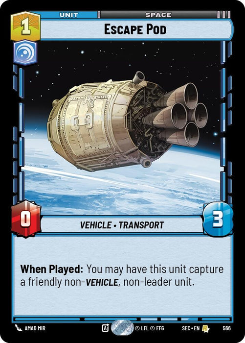 Image for Escape Pod (Foil) (566) [Secrets of Power] - Star Wars: Unlimited