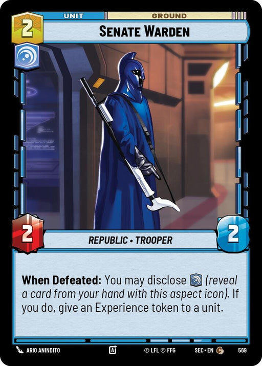 Image for Senate Warden (Foil) (569) [Secrets of Power] - Star Wars: Unlimited
