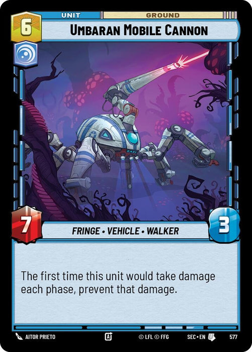 Image for Umbaran Mobile Cannon (Foil) (577) [Secrets of Power] - Star Wars: Unlimited