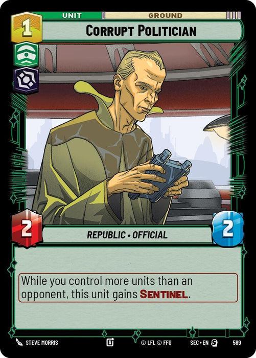 Image for Corrupt Politician (Foil) (589) [Secrets of Power] - Star Wars: Unlimited