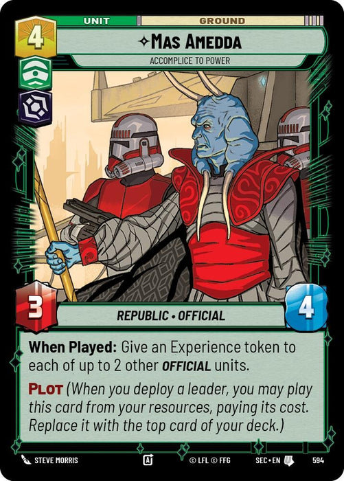 Image for Mas Amedda - Accomplice to Power (Foil) (594) [Secrets of Power] - Star Wars: Unlimited