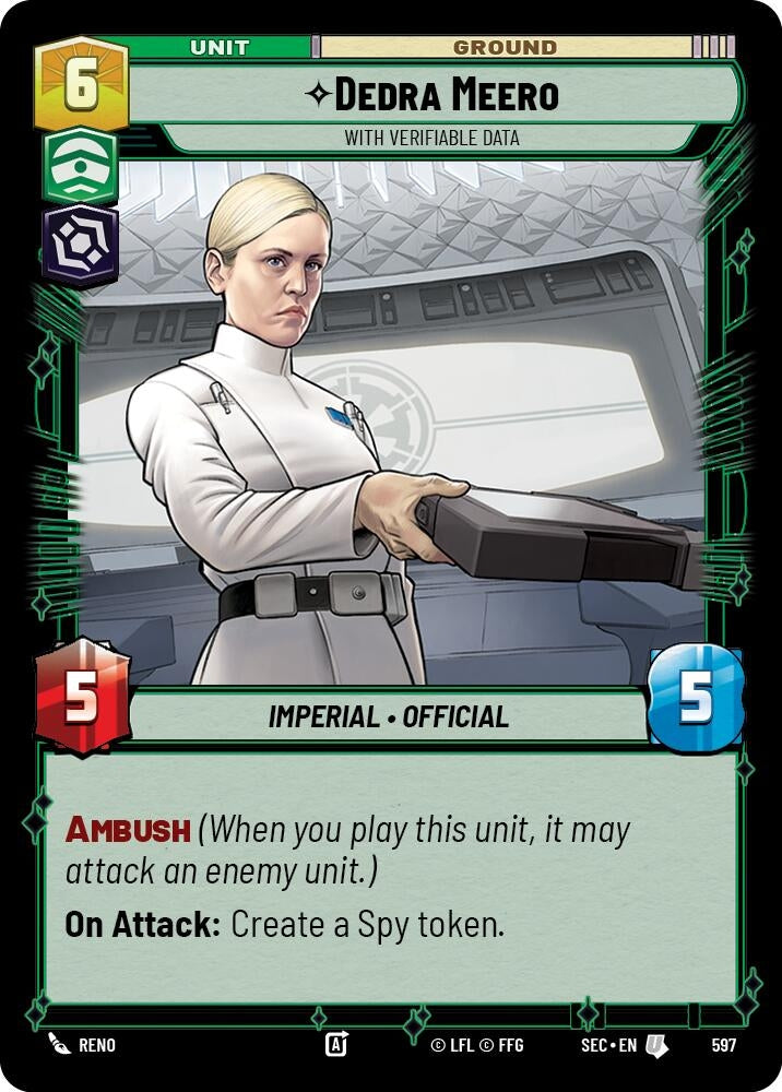 Image for Dedra Meero - With Verifiable Data (Foil) (597) [Secrets of Power] - Star Wars: Unlimited