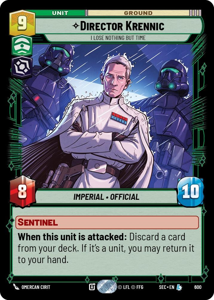 Image for Director Krennic - I Lose Nothing But Time (Foil) (600) [Secrets of Power] - Star Wars: Unlimited