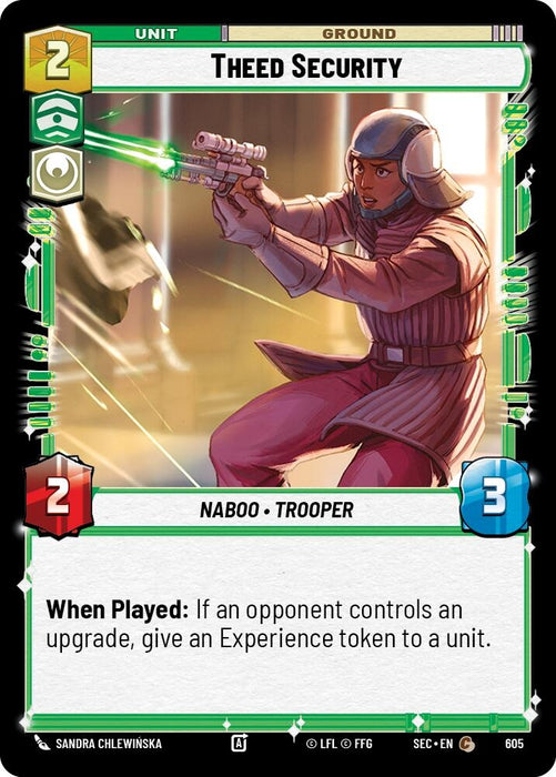 Image for Theed Security (Foil) (605) [Secrets of Power] - Star Wars: Unlimited