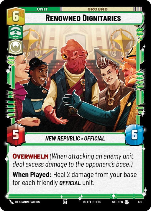 Image for Renowned Dignitaries (Foil) (612) [Secrets of Power] - Star Wars: Unlimited
