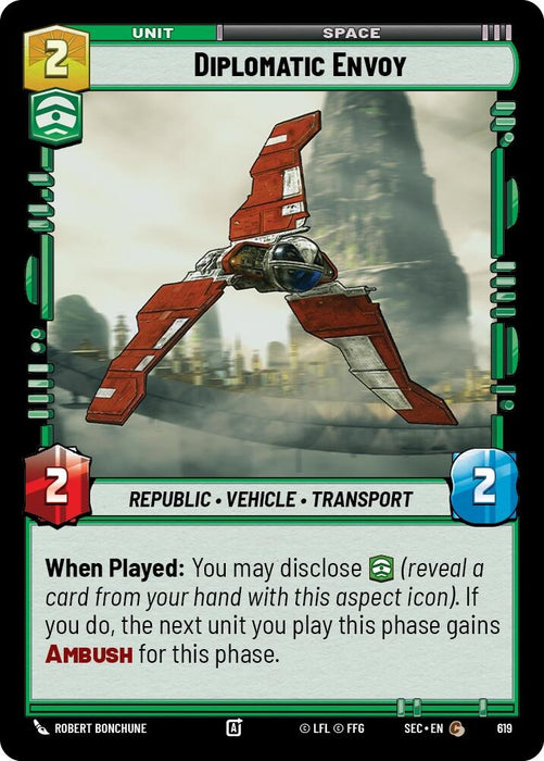 Image for Diplomatic Envoy (Foil) (619) [Secrets of Power] - Star Wars: Unlimited