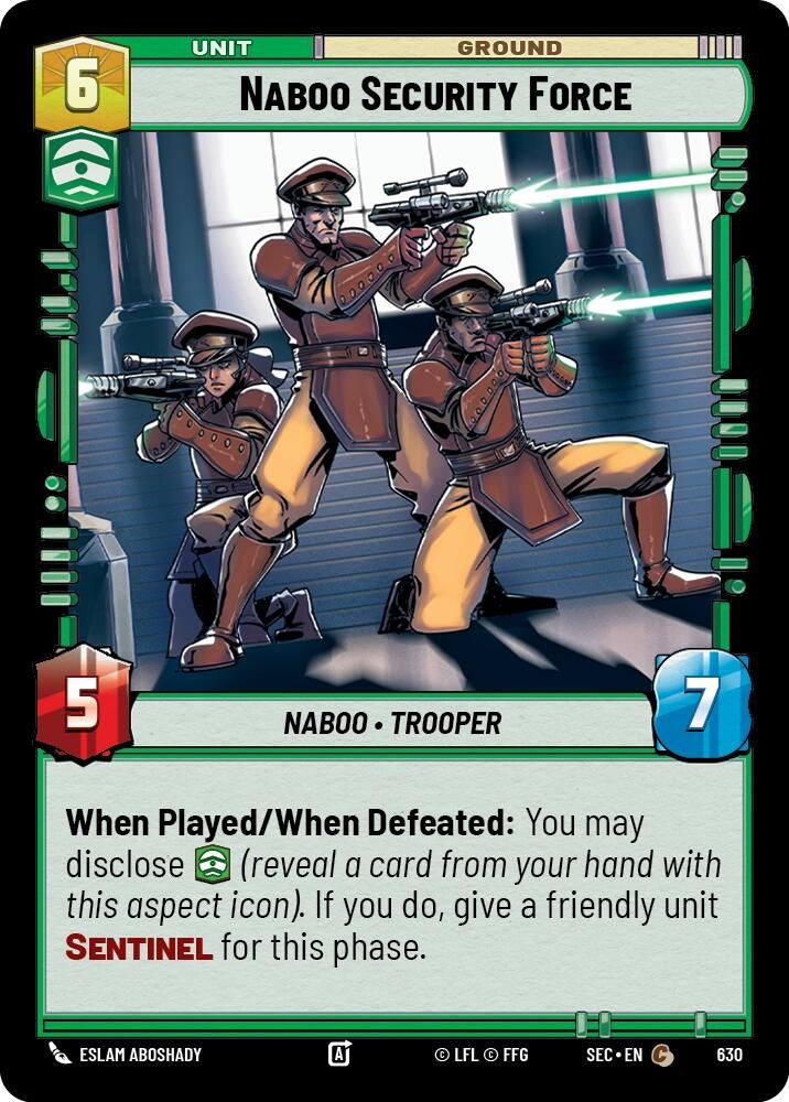 Image for Naboo Security Force (Foil) (630) [Secrets of Power] - Star Wars: Unlimited