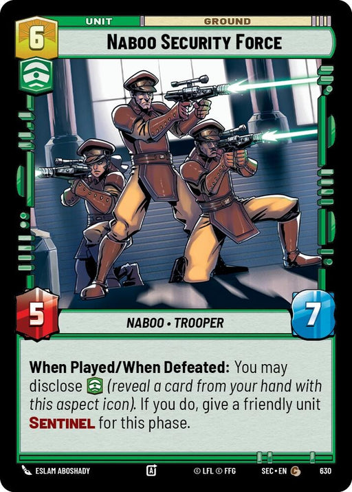 Image for Naboo Security Force (Foil) (630) [Secrets of Power] - Star Wars: Unlimited