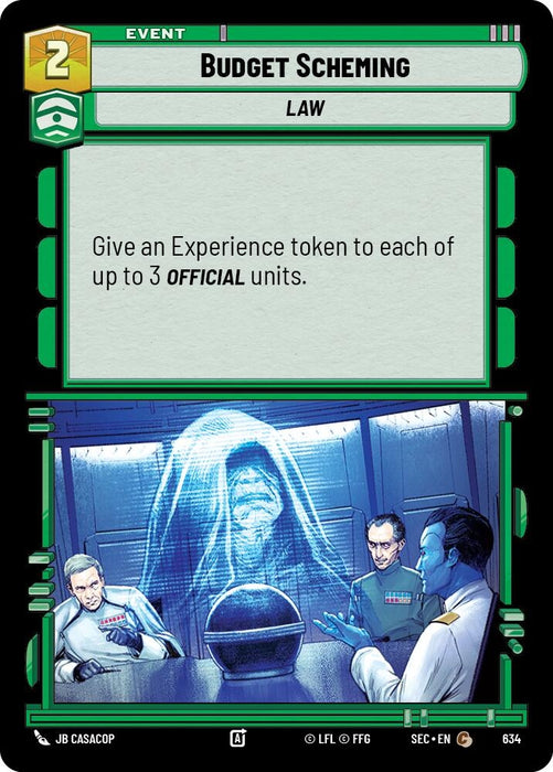 Image for Budget Scheming (Foil) (634) [Secrets of Power] - Star Wars: Unlimited