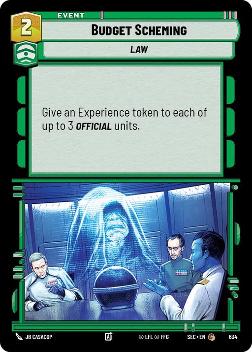Image for Budget Scheming (Foil) (634) [Secrets of Power] - Star Wars: Unlimited