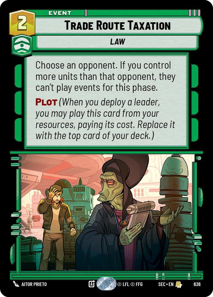 Image for Trade Route Taxation (Foil) (636) [Secrets of Power] - Star Wars: Unlimited
