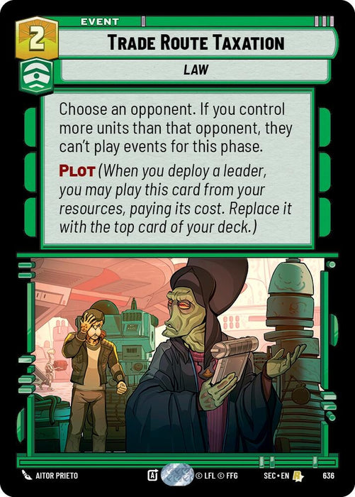 Image for Trade Route Taxation (Foil) (636) [Secrets of Power] - Star Wars: Unlimited