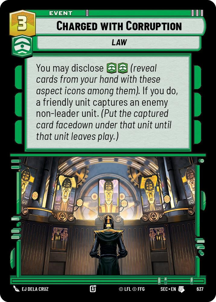 Image for Charged with Corruption (Foil) (637) [Secrets of Power] - Star Wars: Unlimited