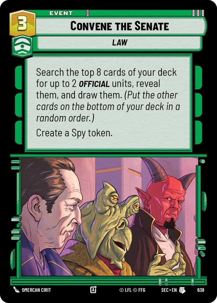 Image for Convene the Senate (Foil) (638) [Secrets of Power] - Star Wars: Unlimited