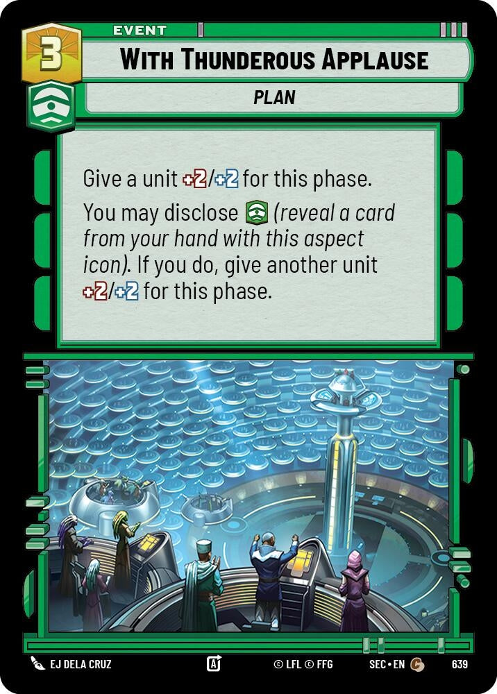 Image for With Thunderous Applause (Foil) (639) [Secrets of Power] - Star Wars: Unlimited