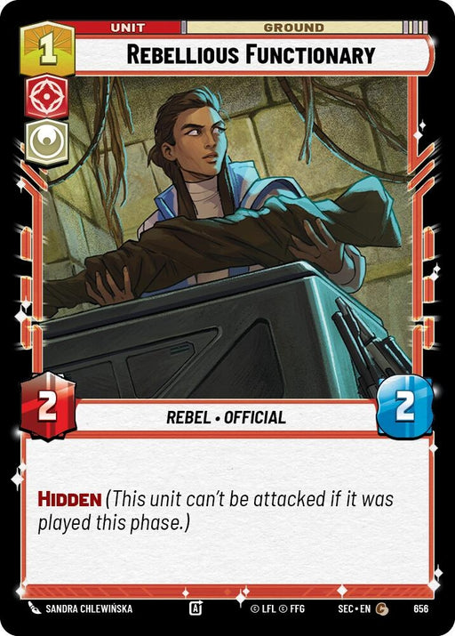 Image for Rebellious Functionary (Foil) (656) [Secrets of Power] - Star Wars: Unlimited