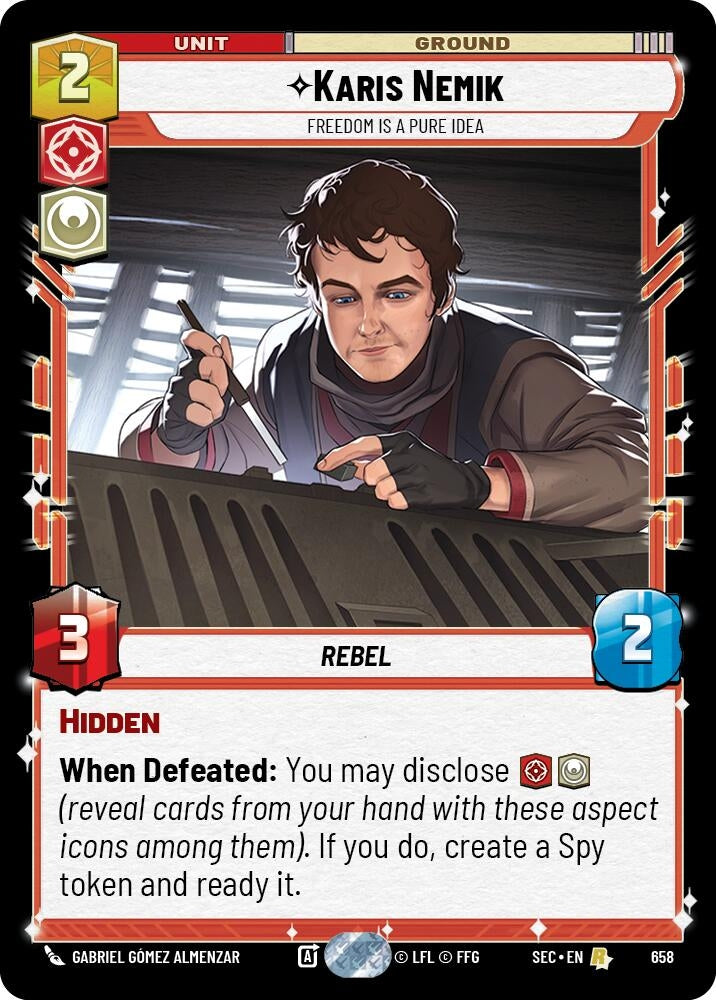 Image for Karis Nemik - Freedom is a Pure Idea (Foil) (658) [Secrets of Power] - Star Wars: Unlimited