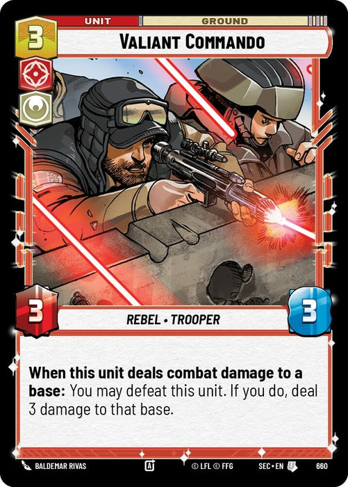 Image for Valiant Commando (Foil) (660) [Secrets of Power] - Star Wars: Unlimited