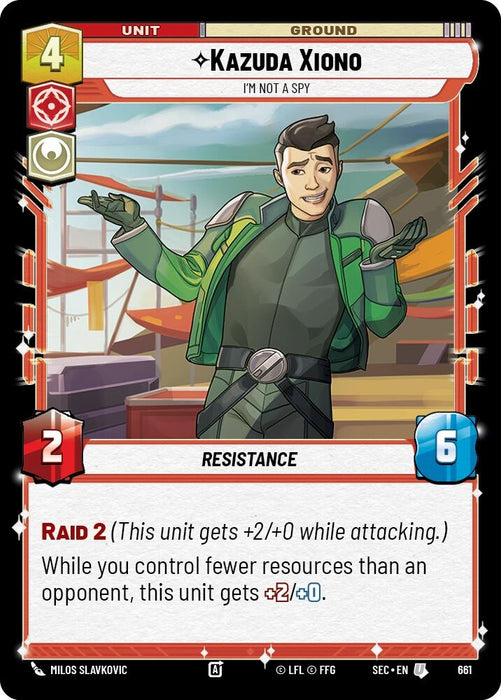 Image for Kazuda Xiono - I'm Not A Spy (Foil) (661) [Secrets of Power] - Star Wars: Unlimited