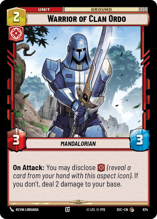 Image for Warrior of Clan Ordo (Foil) (674) [Secrets of Power] - Star Wars: Unlimited