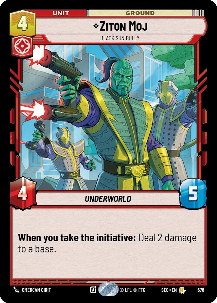 Image for Ziton Moj - Black Sun Bully (Foil) (678) [Secrets of Power] - Star Wars: Unlimited
