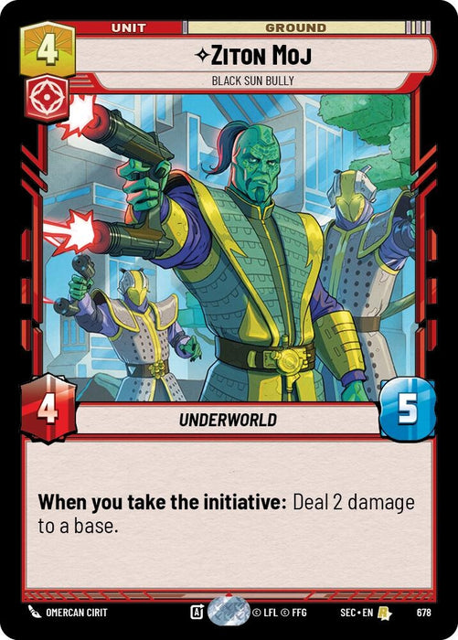 Image for Ziton Moj - Black Sun Bully (Foil) (678) [Secrets of Power] - Star Wars: Unlimited